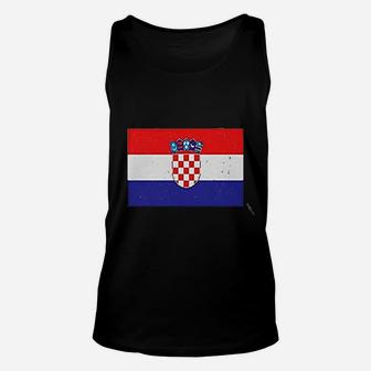 Croatia Flag Vintage Style Retro Croatian Women Football Jersey Unisex Tank Top - Seseable