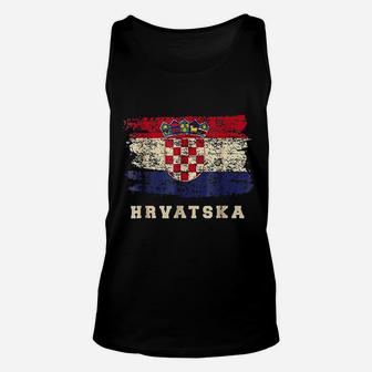 Croatia Soccer Football Croatian Jersey Hrvatska Unisex Tank Top - Seseable