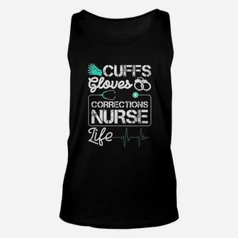 Cuffs Gloves Corrections Nurse Life Unisex Tank Top - Seseable