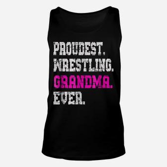 Custom Wrestling Grandma Tshirt, Best Grandma Ever Gift Unisex Tank Top - Seseable