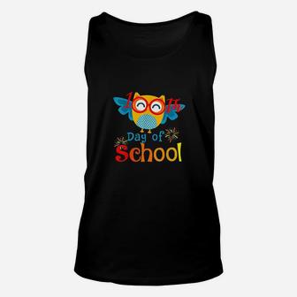 Cute 100th Day Of School Owl Lover 100 Days Teacher Gift Unisex Tank Top - Seseable