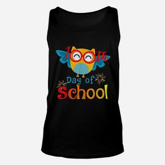 Cute 100th Day Of School Owl Lover 100 Days Teacher Unisex Tank Top - Seseable