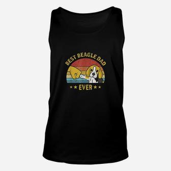Cute Best Beagle Dad Ever Retro Vintage Gift Puppy Lover Unisex Tank Top - Seseable