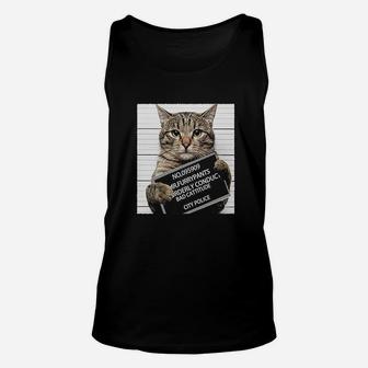 Cute Cat Funny Prison Unisex Tank Top - Seseable