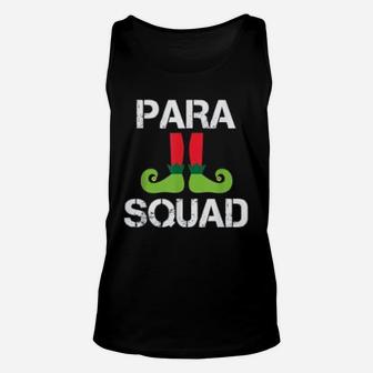 Cute Christmas Elf Feet Para Squad Paraprofessional Gift Unisex Tank Top | Seseable CA