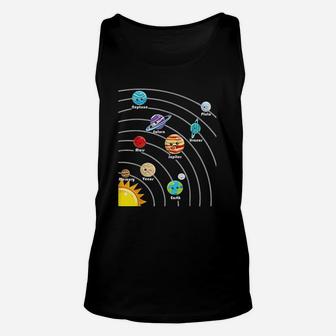 Cute Colorful Planet Solar System Gift For Kids Unisex Tank Top - Seseable