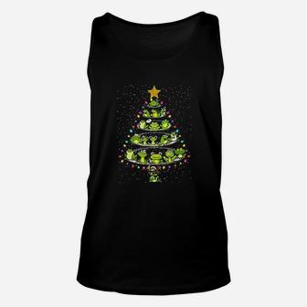 Cute Frog Christmas Tree Gift Decor Xmas Tree Unisex Tank Top - Seseable