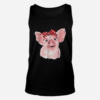 Cute Pig For Girl And Women Pig Lover Gifts Unisex Tank Top - Seseable