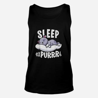 Cute Sleep Cat Nap Queen Sleep Unisex Tank Top - Seseable