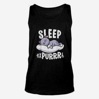 Cute Sleep For Women Cat Nap Queen Sleep Unisex Tank Top - Seseable