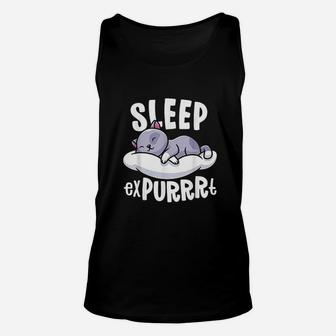 Cute Sleep For Women Cat Nap Queen Sleep Unisex Tank Top | Seseable CA