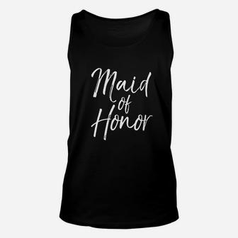 Cute Wedding Bridal Party Gift For Bridesmaid Maid Of Honor Unisex Tank Top - Seseable