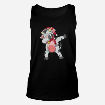 Dabbing Cow Cute Christmas Scarf Hat Dab Heifer Gift Unisex Tank Top - Seseable