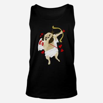 Dabbing Cupid Valentines Pug Dabbing Cupid Unisex Tank Top - Seseable