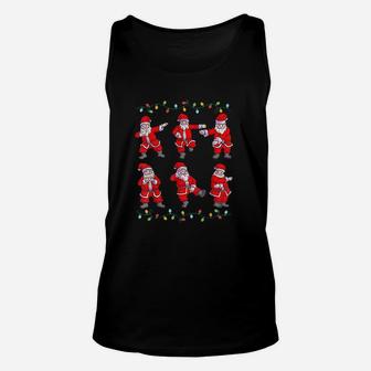 Dabbing Santa Shirt Kids Boys Girls Xmas Gift Christmas Unisex Tank Top - Seseable