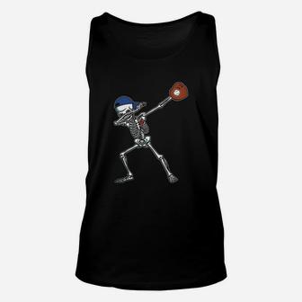 Dabbing Skeleton Baseball T-shirt Dab Hip Hop Skull Gift Unisex Tank Top - Seseable