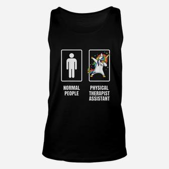 Dabbing Unicorn Physical Therapist Assistant Pt Therapy Gift Unisex Tank Top - Seseable