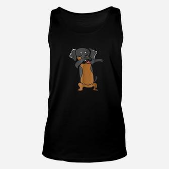 Dachshund Dabbing Dog Lover Cute Funny Gift Unisex Tank Top - Seseable