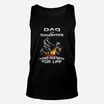 Dad And Daughter Riding Partners For Life Unisex Tank Top - Seseable