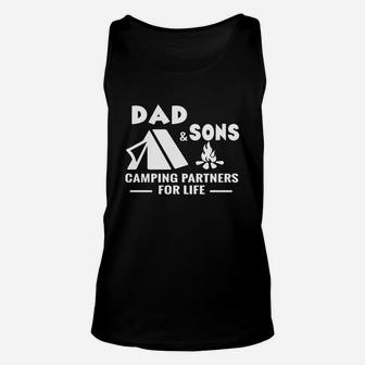 Dad And Son Camping Partner Unisex Tank Top - Seseable
