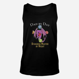 Dad By Day Tabletop Gift Fathers Day Dice Rpg Unisex Tank Top - Seseable
