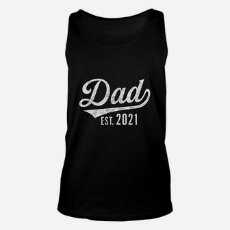 Dad Est 2021 Expecting Baby Fathers Day Unisex Tank Top - Seseable