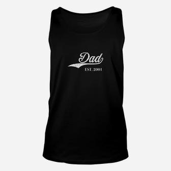 Dad Est2001 Perfect Fathers Day Great Gift Love Daddy Dear Premium Unisex Tank Top - Seseable