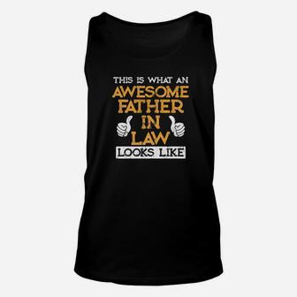 Dad Life Shirts Awesome Fatherinlaw S Men Papa Gifts Unisex Tank Top - Seseable