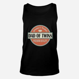 Dad Of Twins Vintage Unisex Tank Top - Seseable