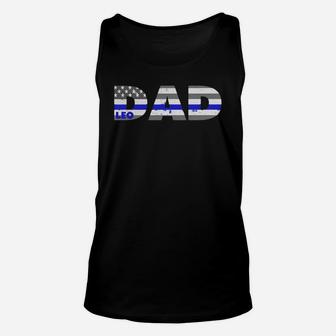 Dad Police Law Enforcement Officer Proud Police Dad Shirt Unisex Tank Top - Seseable