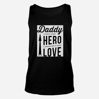 Daddy A Sons First Hero 2, dad birthday gifts Unisex Tank Top - Seseable