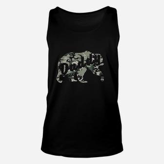 Daddy Bear Camouflage Matching Family Camping Papa Unisex Tank Top - Seseable