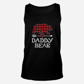 Daddy Bear Christmas Pajama Red Plaid Buffalo Family Gift Unisex Tank Top - Seseable