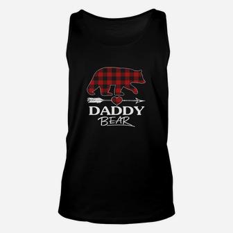 Daddy Bear Red Plaid Buffalo Matching Family Pajama Unisex Tank Top - Seseable