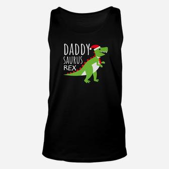 Daddy Dad Saurus Family Matching Pajama Christmas Shirt Gift Unisex Tank Top - Seseable