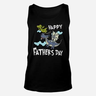 Daddy Dragon And Daddy Son Happy Fathers Day Unisex Tank Top - Seseable