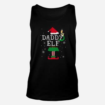 Daddy Elf Matching Family Christmas Pajamas Elves Unisex Tank Top - Seseable
