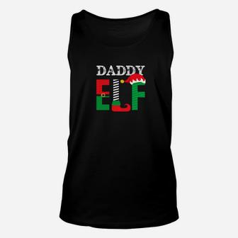 Daddy Elf Shirt Christmas Pajamas Matching Family Photo Idea Unisex Tank Top - Seseable