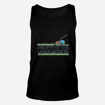 Daddy Future Lawn Mower Cutting Grass Unisex Tank Top - Seseable
