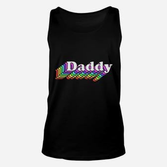Daddy Gay Daddy Bear Retro Lgbt Rainbow Unisex Tank Top - Seseable