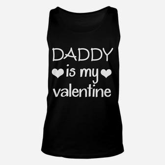 Daddy Is My Valentine Kids Valentines Day Unisex Tank Top - Seseable