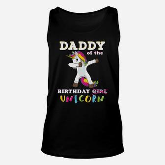 Daddy Of The Birthday Girl Dabbing Parent Unisex Tank Top - Seseable