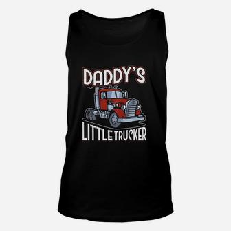 Daddys Little Trucker Driver Unisex Tank Top - Seseable