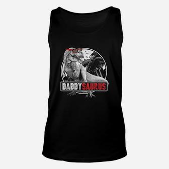 Daddysaurus Fathers Day Gift Trex Dad Dinosaur Unisex Tank Top - Seseable