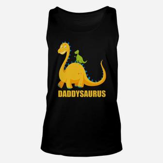 Daddysaurus Funny Dinosaur For Dad Unisex Tank Top - Seseable