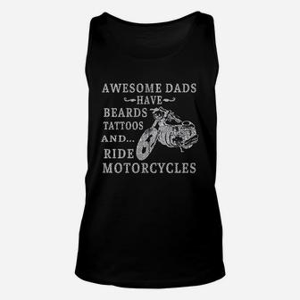 Dads Beards Tattoos Motorcycles Unisex Tank Top - Seseable
