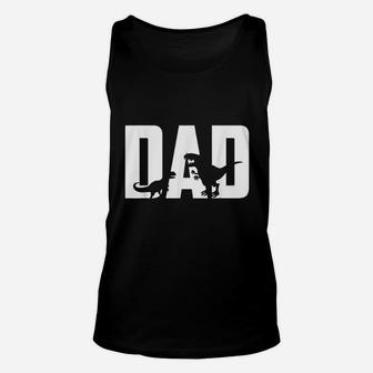 Dadsaurus Dinosaur Dad Fathers Day Gift Unisex Tank Top - Seseable