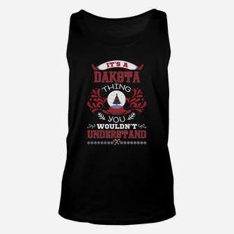 Dakota Shirt, Dakota Family Name, Dakota Funny Name Gifts T Shirt Unisex Tank Top - Seseable
