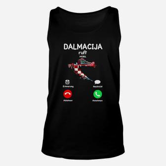 Dalmatiner Hund Unisex TankTop, Humorvolles Design mit Symbolen - Seseable