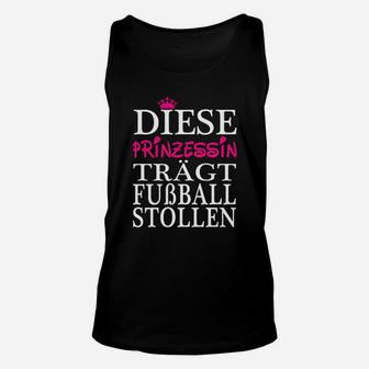 Damen Fußball Unisex TankTop Prinzessin mit Fußballstollen, Kronen-Design - Seseable